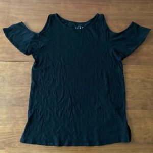 LOFT Cold-shoulder Tee - Medium - Black